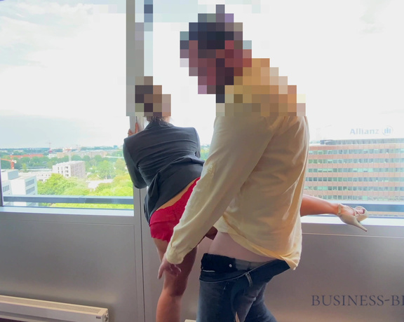 Business Bitch - business trip risky hotel window sex