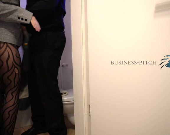 Business Bitch - hot secretary fuck at office restroom