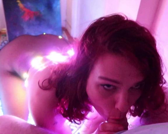 Wearing fishnets and fairy lights I get my mouth and ass fucked until we both cum,  Hardcore, Shemale, Blowjob, Trans, Shemale On Male