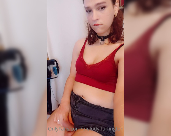 Who knew this cute red head had such a pretty girl dick hidden in her shorts,  Hardcore, Shemale, Blowjob, Trans, Shemale On Male