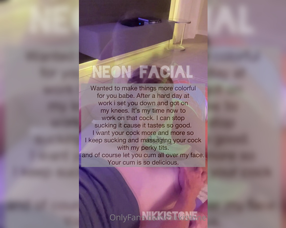 Nikki Stone aka Nikkistone OnlyFans - NEON FACIAL Sucking, titty fucking and of course facial ——————————————— Full video $15