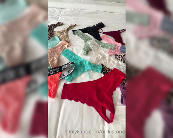 Nikki Stone aka Nikkistone OnlyFans - TONS of available panties and all kinds of wearables! All come with Polaroid picture of me wearing