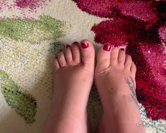 Catherinecan1 aka Catherinecan1 OnlyFans - Roses for toeseys lol my lovely red painted toes are ready for you to suck mmm