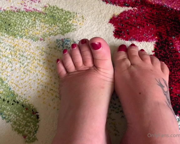 Catherinecan1 aka Catherinecan1 OnlyFans - Roses for toeseys lol my lovely red painted toes are ready for you to suck mmm