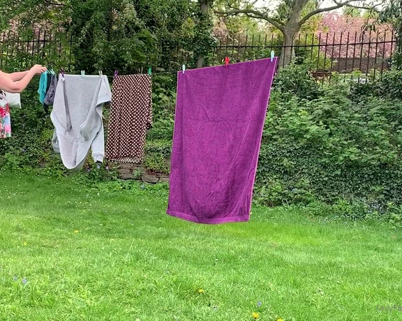 Catherinecan1 aka Catherinecan1 OnlyFans - Its a lovely day for hanging out the washing and letting my ass hang out It probably gave the neig