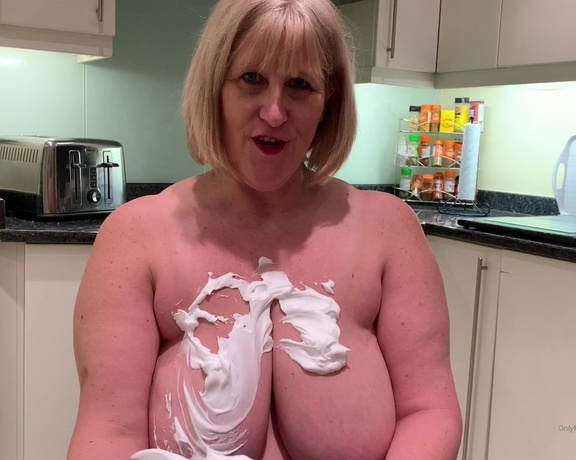 Catherinecan1 aka Catherinecan1 OnlyFans - Cream covered tits, after all it is national w hipping cream day lol