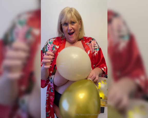 Catherinecan1 aka Catherinecan1 OnlyFans - Balloon Popping Fun with tits and arse on show lol