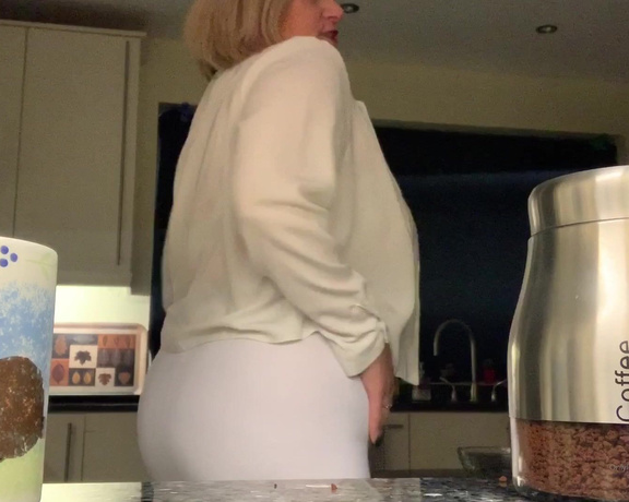 Catherinecan1 aka Catherinecan1 OnlyFans - Coffee Time Play Time! My silky white girdle felt fabulous as I ran my hands over it to explore
