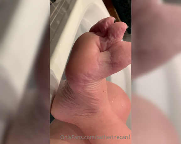 Catherinecan1 aka Catherinecan1 OnlyFans - Just look how wrinkled the sole of my foot is, all thats missing is you licking my toes and wanking