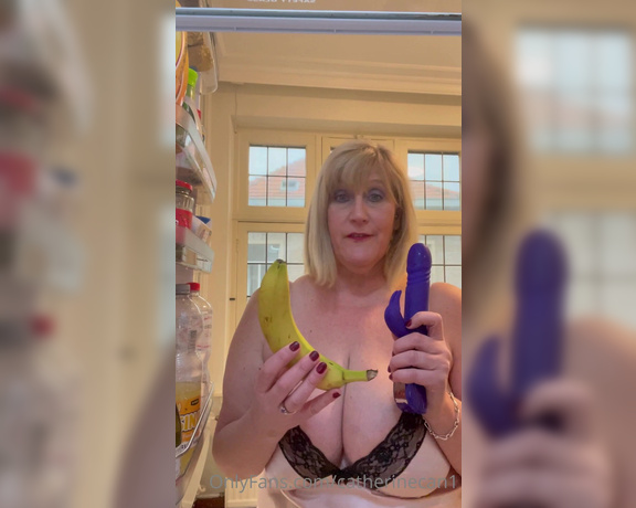 Catherinecan1 aka Catherinecan1 OnlyFans - What’s in the fridge  Bananas, Beer, Chocolate Rabbits or a Rampant Rabbit Guess which one I’l