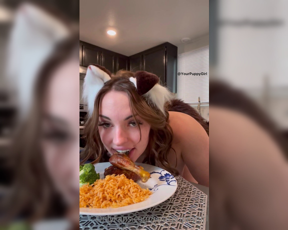 Jenna aka Yourpuppygirl OnlyFans - When you forget to eat your dinner