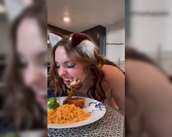 Jenna aka Yourpuppygirl OnlyFans - When you forget to eat your dinner