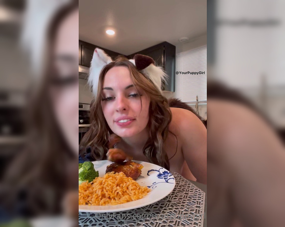 Jenna aka Yourpuppygirl OnlyFans - When you forget to eat your dinner