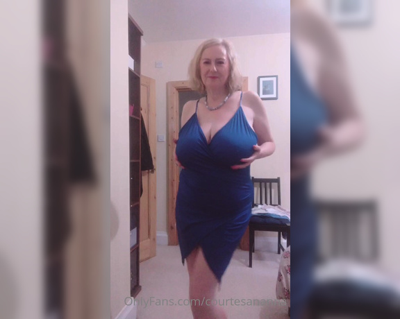 Courtesan Annabel aka Courtesananna OnlyFans - Just a quickie in blue strappy dress  before I pack it to take with me to see the husband