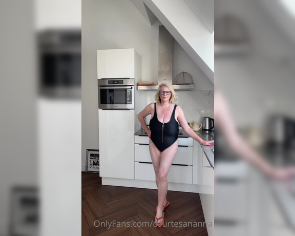 Courtesan Annabel aka Courtesananna OnlyFans - Happy swimsuit Tuesday ) Black front zip high leg Have a wonderful day See you at LIVE at FIVE later