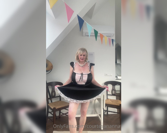 Courtesan Annabel aka Courtesananna OnlyFans - It’s french maid friday … black and white lace edged sexy maid outfit … naked underneath