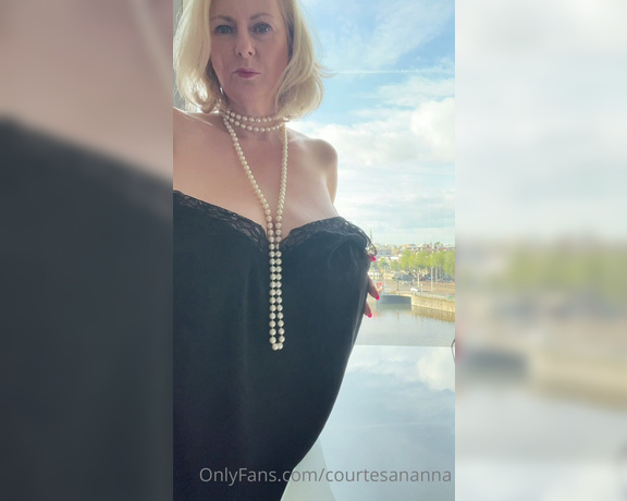 Courtesan Annabel aka Courtesananna OnlyFans - Hotel window strip tease  bet you wish you looked up and saw me naked in the window !