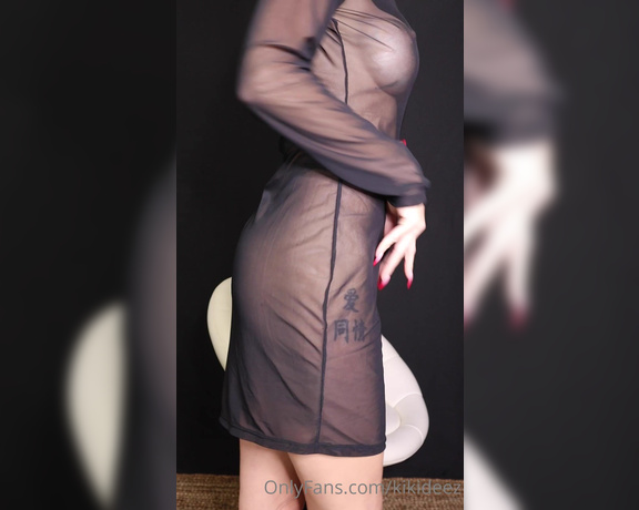 Kiki Deez aka Kikideez OnlyFans - I Cum 5x In My Sheer Dress Im wearing a sexy black sheer dress with nothing underneath it I used