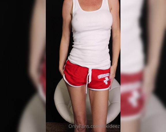 Kiki Deez aka Kikideez OnlyFans - Stripping Anal and 4 Orgasms Im in a red pair of Lifeguard shorts and a white tank I strip for