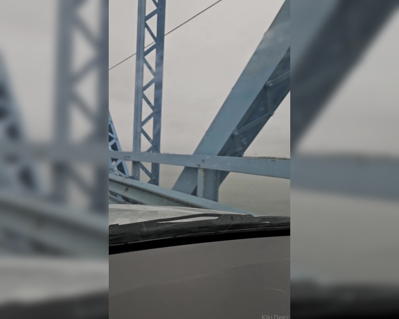 Kiki Deez aka Kikideez OnlyFans - Boob flashes as I drive across a creepy scary bridge!