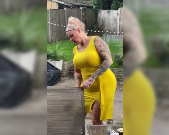 Daniella English aka Daniellaenglish OnlyFans - VIDEO showing off my curves in tight sexy dress in the garden