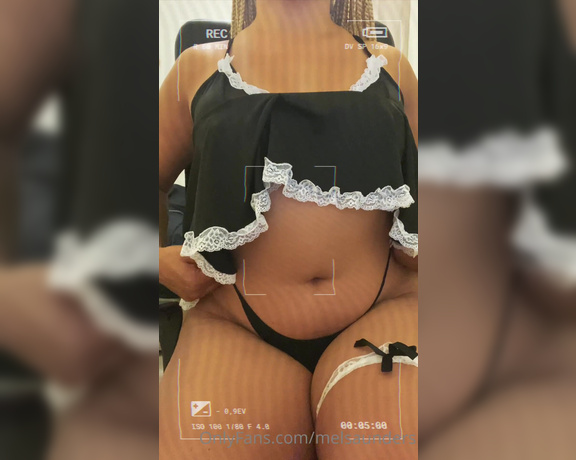 Melsaunders aka Melsaunders OnlyFans - Look at my thick thighs in my maid outfit