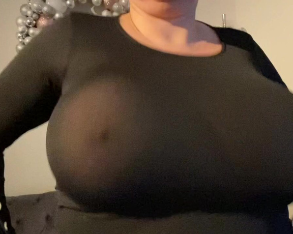 Daniella English aka Daniellaenglish OnlyFans - VIDEO my big milf boobs under sexy sheer nylon top