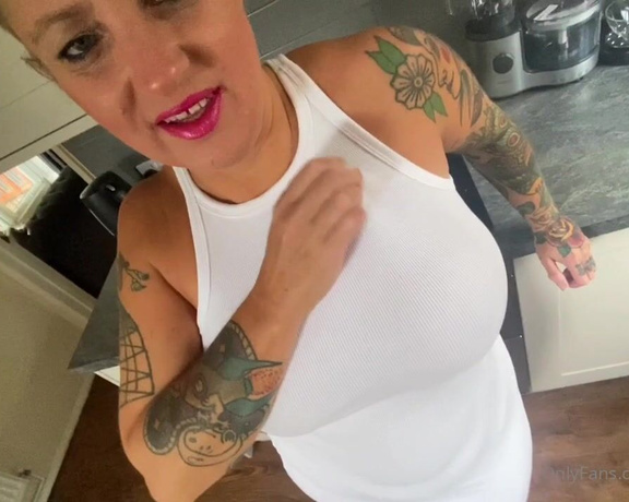 Daniella English aka Daniellaenglish OnlyFans - Naughty see through white dress and g string