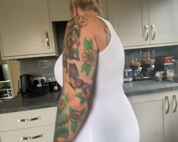 Daniella English aka Daniellaenglish OnlyFans - Naughty see through white dress and g string