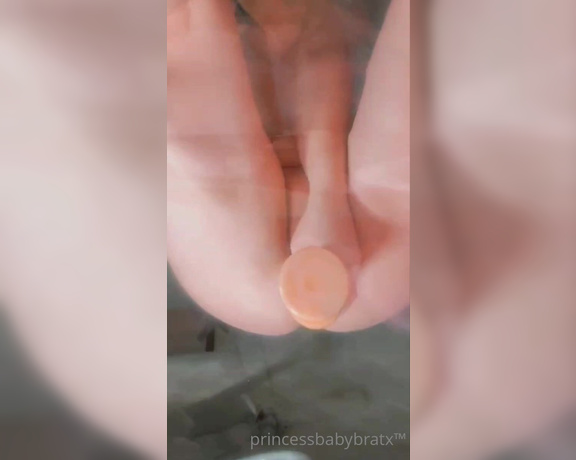 Princess aka Princessbabybratx OnlyFans - Top view dildo ride, again Still trying to perfect