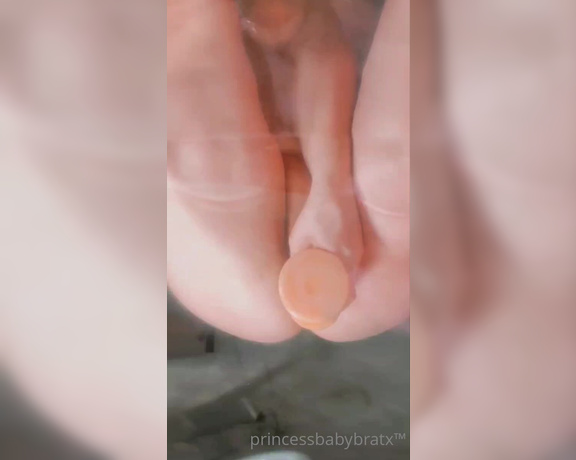 Princess aka Princessbabybratx OnlyFans - Top view dildo ride, again Still trying to perfect