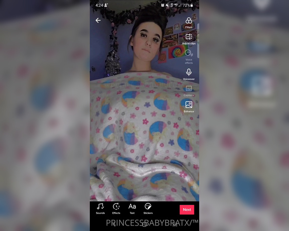 Princess aka Princessbabybratx OnlyFans - Whats under the blanket (Naughty TikTok)