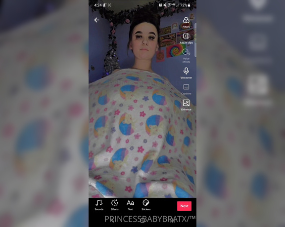 Princess aka Princessbabybratx OnlyFans - Whats under the blanket (Naughty TikTok)