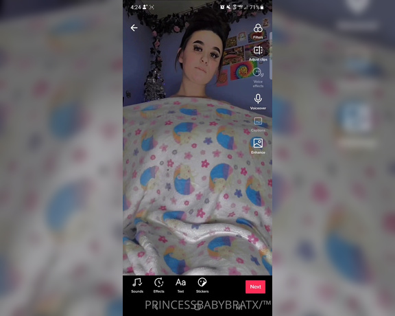 Princess aka Princessbabybratx OnlyFans - Whats under the blanket (Naughty TikTok)