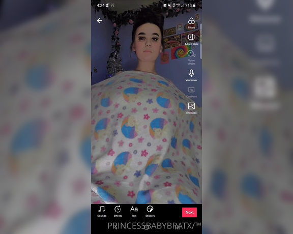 Princess aka Princessbabybratx OnlyFans - Whats under the blanket (Naughty TikTok)