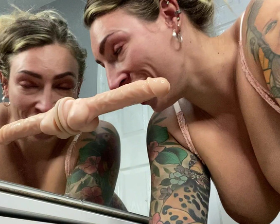 Ava Austen aka Ava_austen OnlyFans - Double trouble Watching my reflection as I’m sucking on a dildo is actually highly arousing