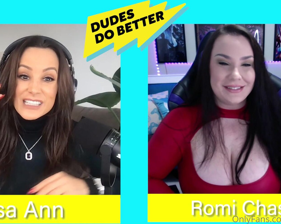 Lisa Ann Onlyfans aka Thereallisaann OnlyFans - The beautiful Romi Chase visited me this week on Dudes Do Better! Oh I just loved her!!!!