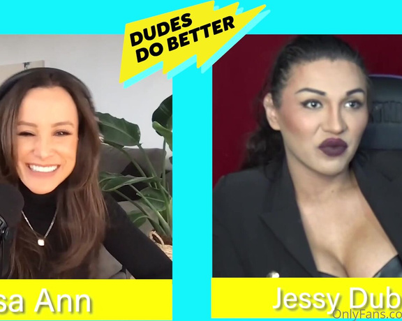 Lisa Ann Onlyfans aka Thereallisaann OnlyFans - Last weeks guest Jessy Dubai on Dudes Do Better was phenomenal