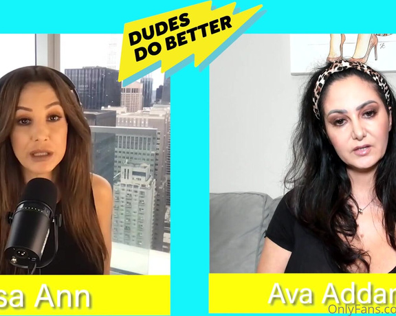 Lisa Ann Onlyfans aka Thereallisaann OnlyFans - This week, Ava Addams joined me on Dudes Do Better  I love this woman