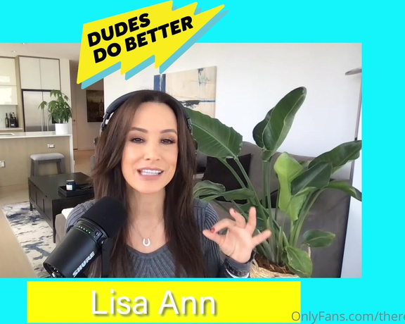 Lisa Ann Onlyfans aka Thereallisaann OnlyFans - A brand NEW Solo Episode of Dudes Do Better!!!