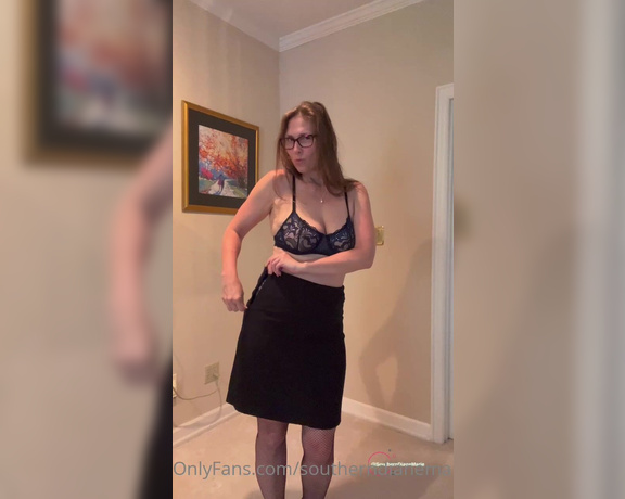 Diane Marie aka Southerndianemarie OnlyFans - Lingerie from my chair YouTube video This is what I had on under the blouse and skirt