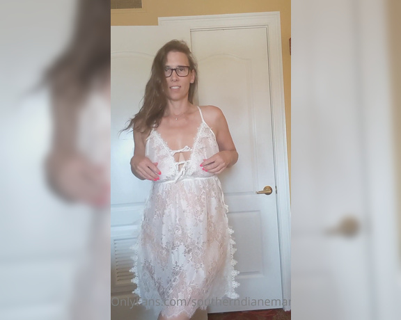 Diane Marie aka Southerndianemarie OnlyFans - I love this white lace night gown So very pretty and feminine