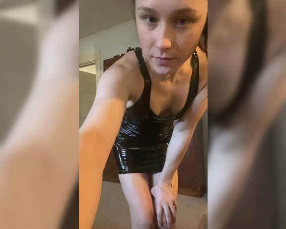 Secretlittle aka Secretlittle OnlyFans - Got a super sexy and shiny latex dress! How does it look on me 16