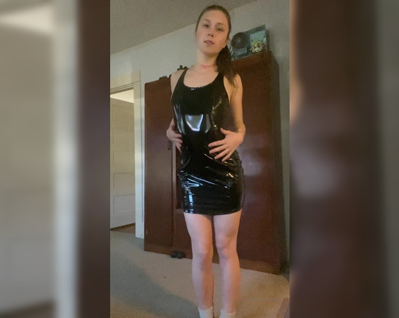 Secretlittle aka Secretlittle OnlyFans - Got a super sexy and shiny latex dress! How does it look on me 16