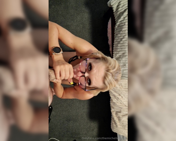 Michelle moist aka Themichellemoist OnlyFans - Pov blow job in my stockings and glasses