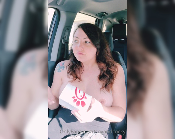 Coyandcocky OnlyFans - Some Topless lunch In a busy parking lot Im sorry apparently all of my manners leave my body when