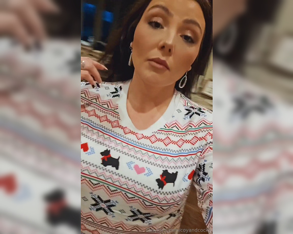 Coyandcocky OnlyFans - Do you like my pajamas Family Christmas party night! Talk with you when I get back