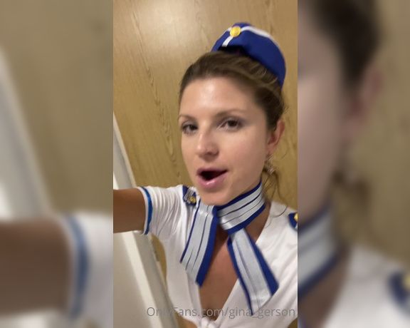 Gina Gerson aka Gina_gerson OnlyFans - My airline try haha wanna see how I was fucked in this outfit 3