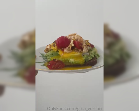 Gina Gerson aka Gina_gerson OnlyFans - I did my own breakfast at home avocado toast with egg and tomato