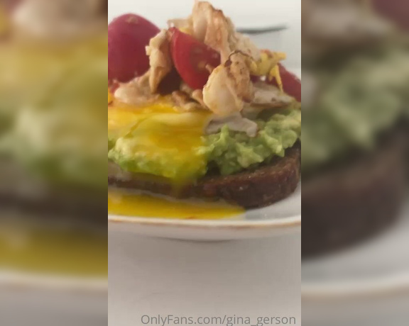 Gina Gerson aka Gina_gerson OnlyFans - I did my own breakfast at home avocado toast with egg and tomato